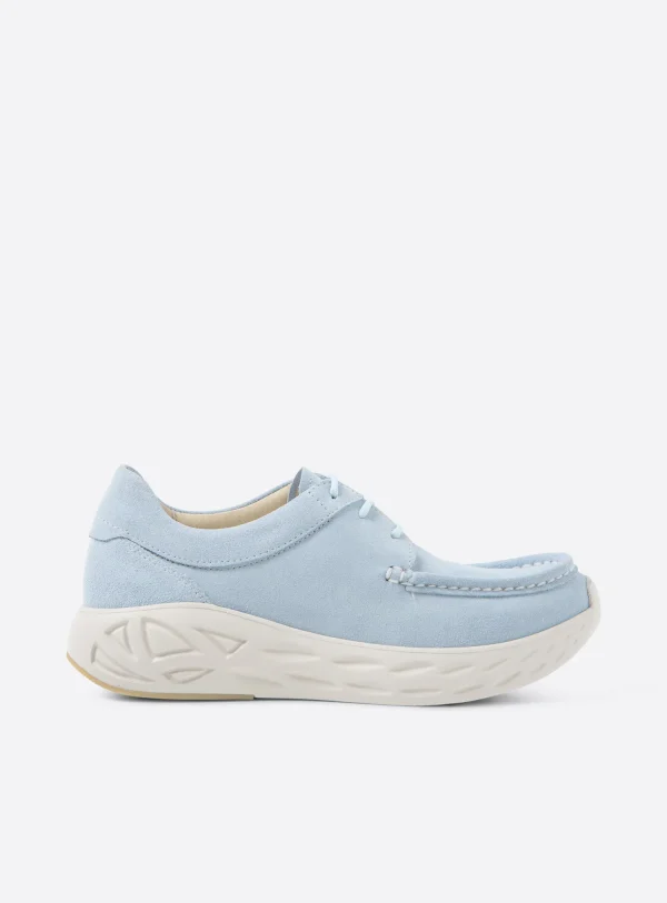 Wolky Pro Moc - lichtblauw suede Veterschoenen voor dames