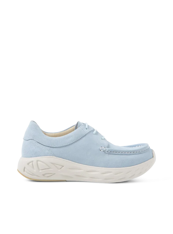 Wolky Pro Moc - lichtblauw suede Veterschoenen voor dames