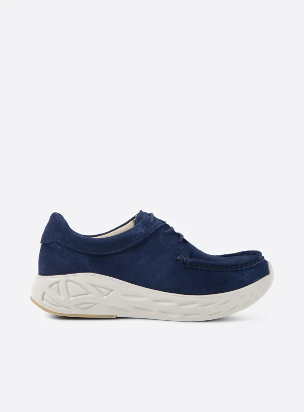 Wolky Pro Moc - denimblauw suede Veterschoenen voor dames