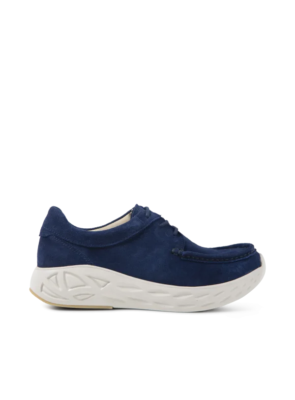 Wolky Pro Moc - denimblauw suede Veterschoenen voor dames
