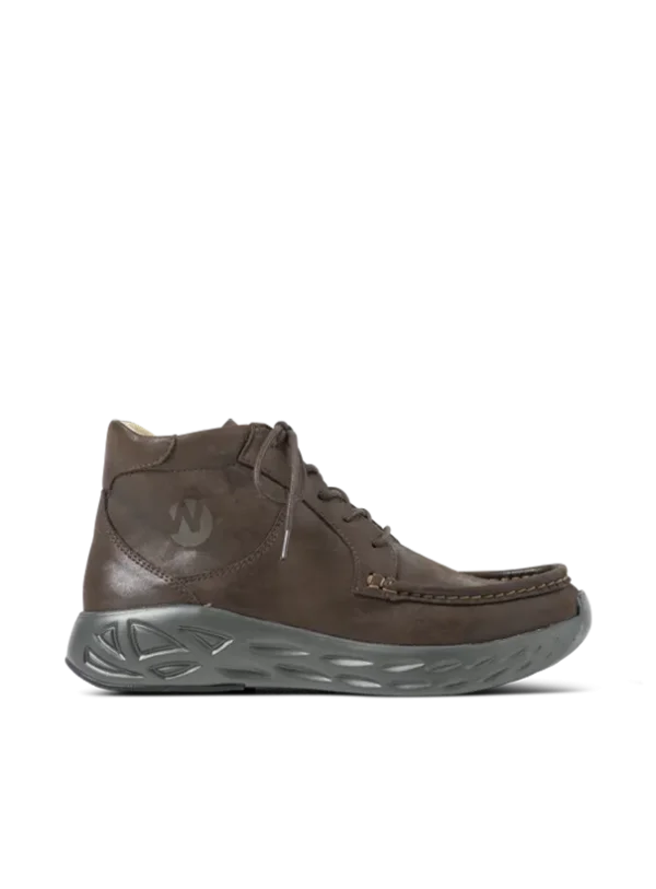 Wolky Roll-Bounce - bruin effectleer Hoge veterschoenen voor dames