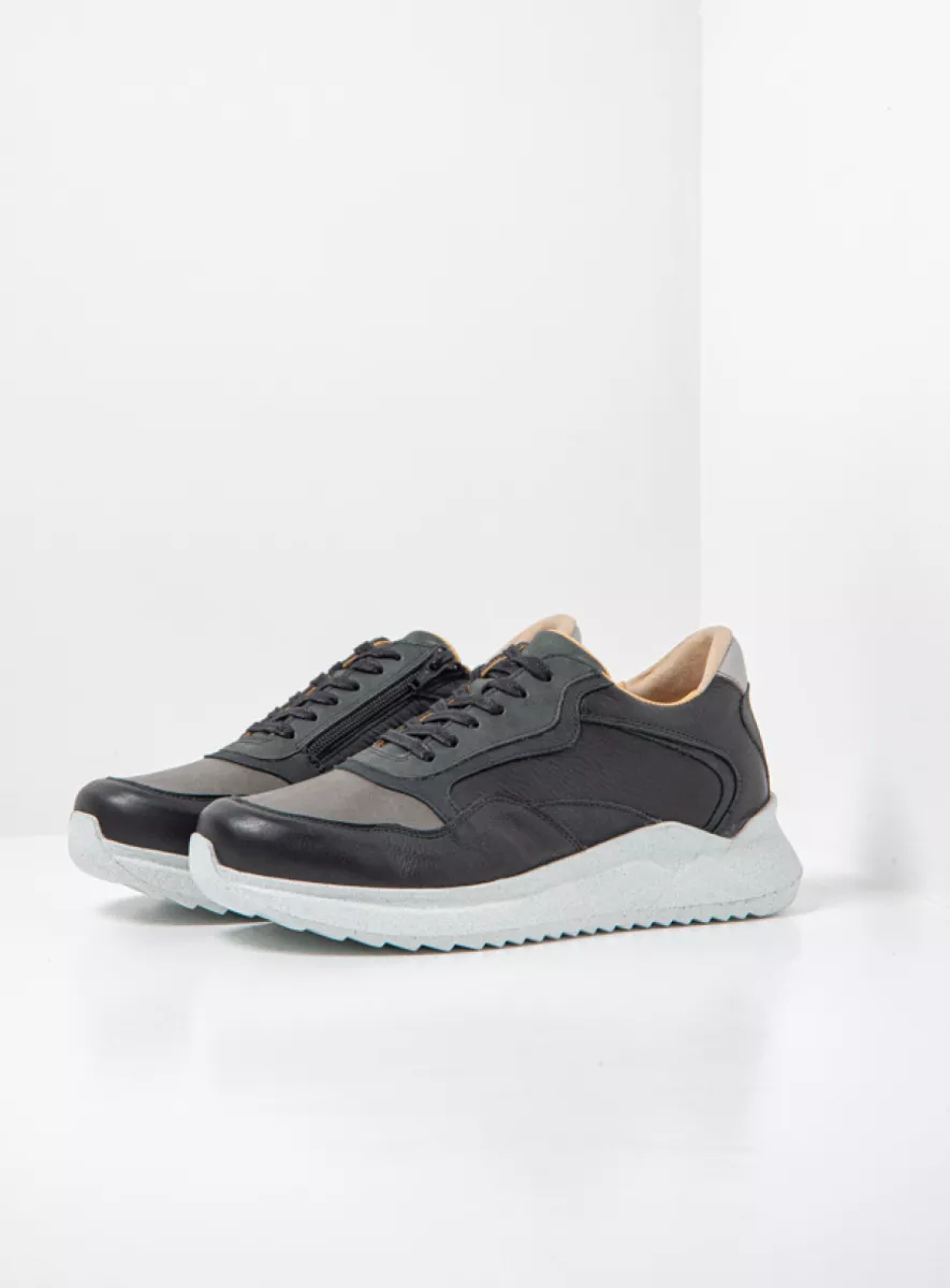 Wolky Nieuw 05750 Whaler 90001 zwart stretch/leer combi