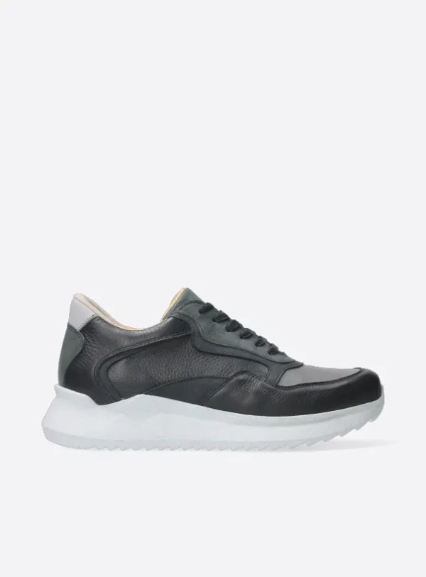 Wolky Whaler S2F - zwart stretch/leer combi Comfortschoenen heren voor heren