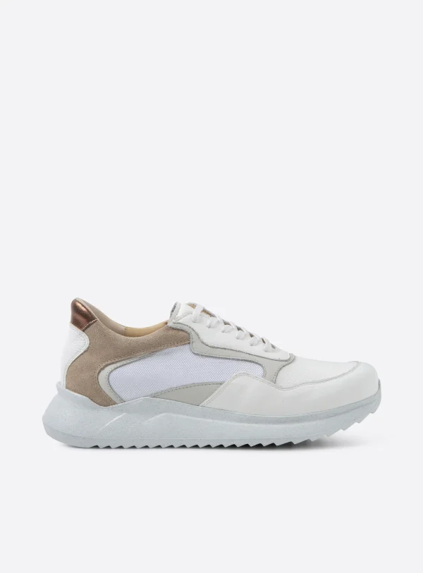 Wolky Whaler S2F - wit stretch/leer combi Comfortschoenen heren voor heren