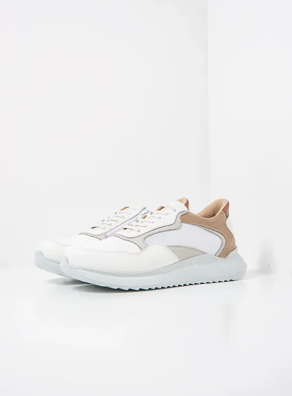 Wolky Whaler S2F - wit stretch/leer combi Comfortschoenen heren voor heren