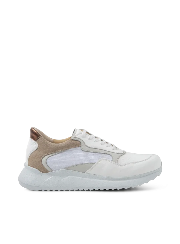 Wolky Whaler S2F - wit stretch/leer combi Comfortschoenen heren voor heren