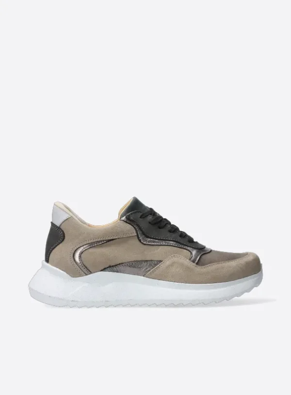 Wolky Whaler S2F - safari stretch/leer combi Comfortschoenen heren voor heren