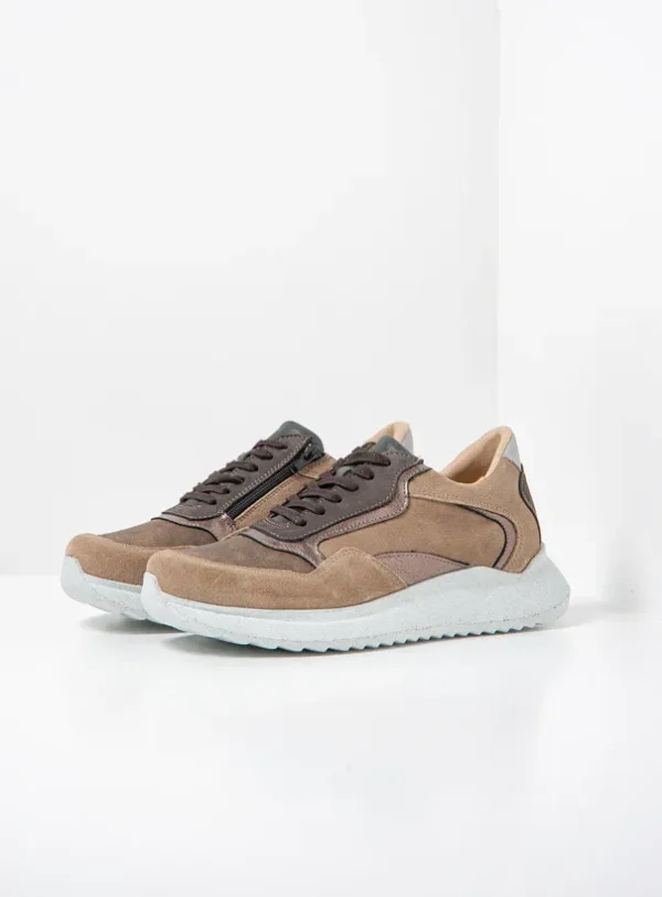 Wolky Whaler S2F - safari stretch/leer combi Comfortschoenen heren voor heren