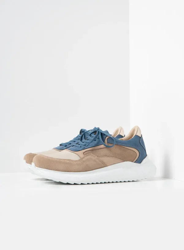 Wolky Whaler S2F - safari/jeans stretch/leer combi Comfortschoenen heren voor heren