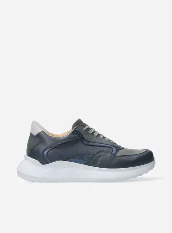 Wolky Whaler S2F - denim stretch/leer combi Comfortschoenen heren voor heren