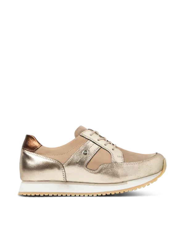 Wolky e-Walk - champagne combi leer Sneakers voor dames