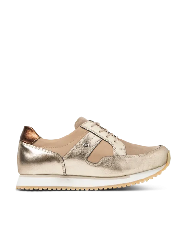 Wolky e-Walk - champagne combi leer Sneakers voor dames