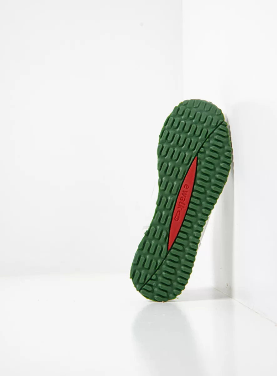 Wolky Sneakers 05804 e-Walk 90171 wit/saliegroen combi leer