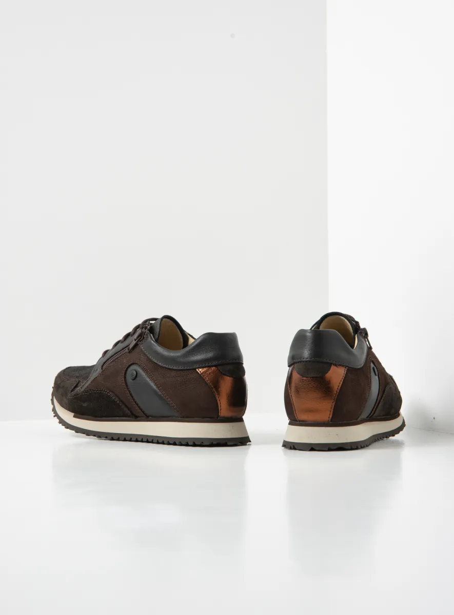 Wolky Sneakers 05804 e-Walk 90203 brons metallic combi leer