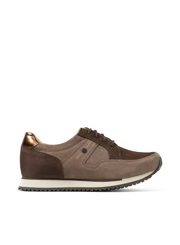 Wolky e-Walk - brons metallic combi leer Sneakers voor dames