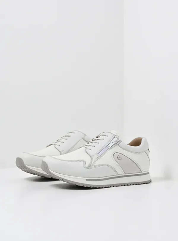 Wolky e-Go S2F - wit stretch/leer combi Sneakers voor dames