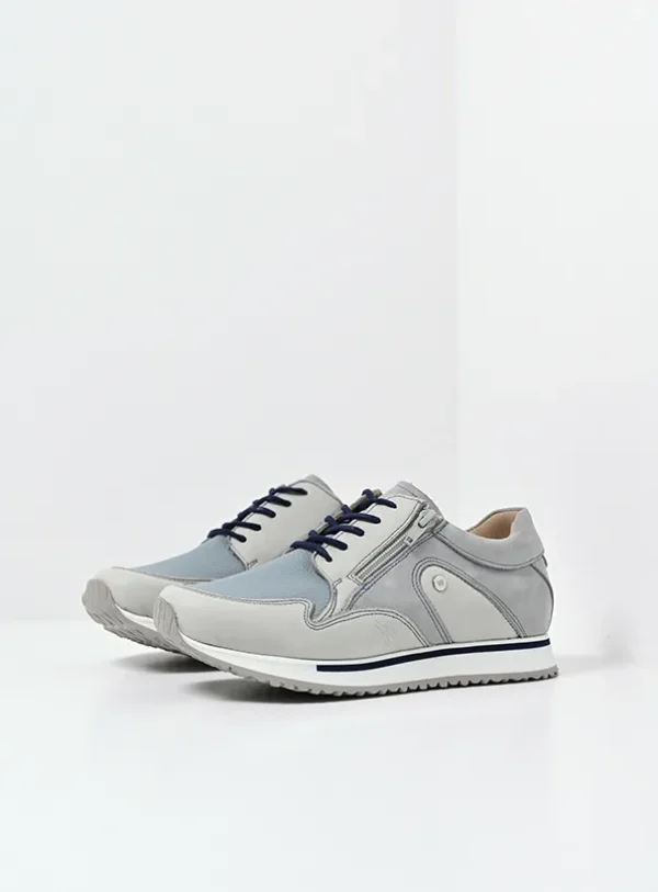 Wolky e-Go S2F - blauw stretch/leer combi Sneakers voor dames