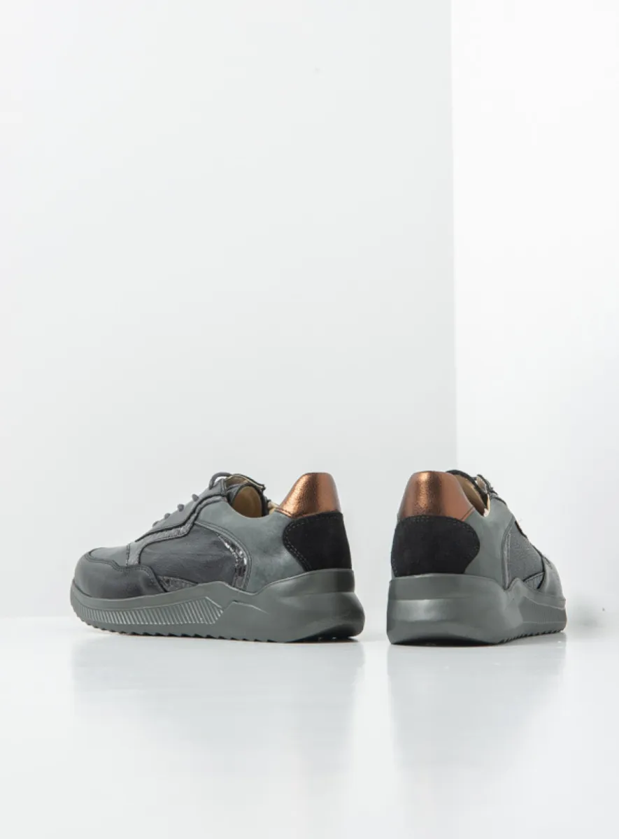 Wolky Sneakers 05825 e-Way S2F 23000 zwart stretch/leer combi
