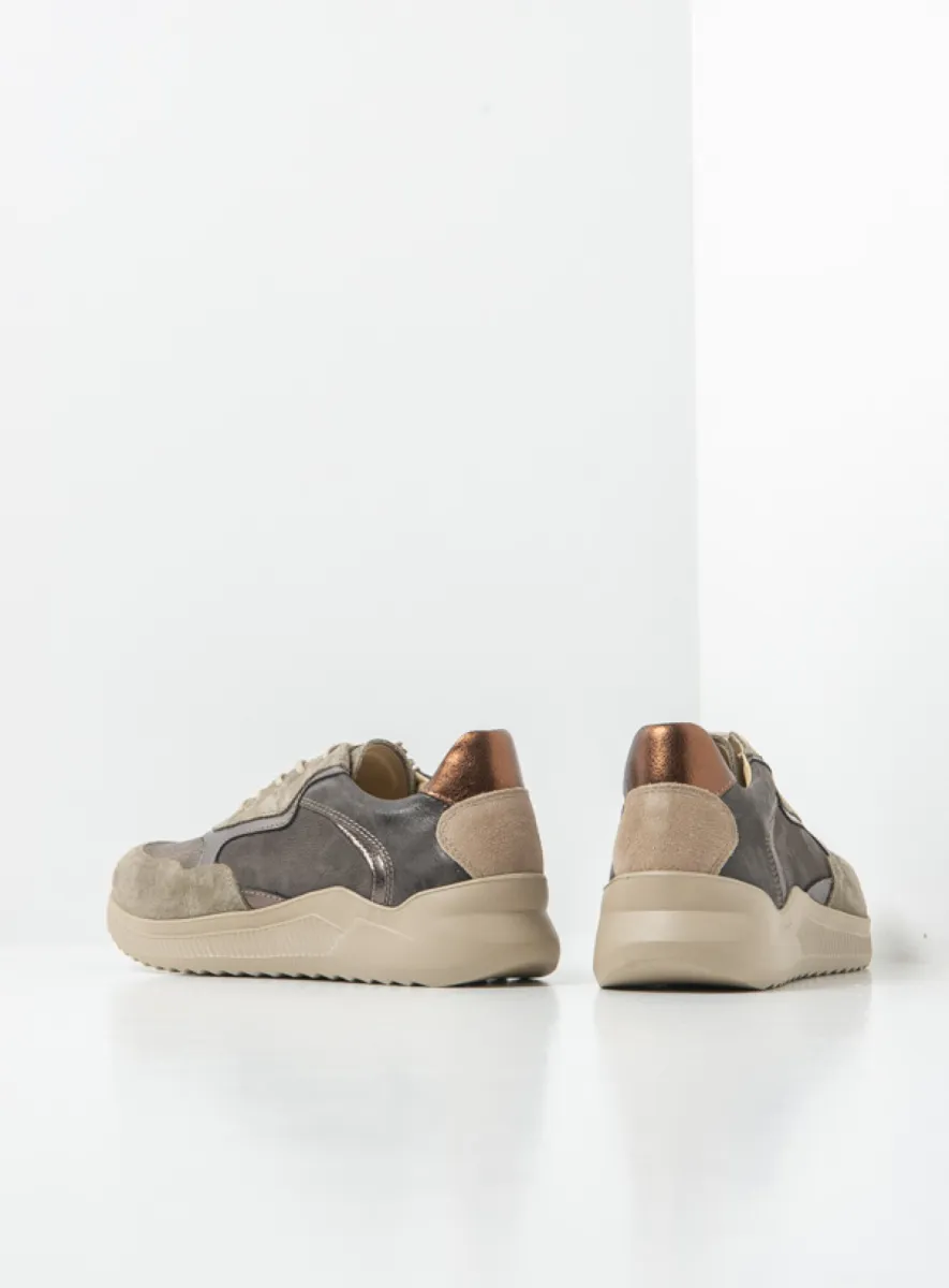 Wolky Sneakers 05825 e-Way S2F 23203 taupe stretch/leer combi