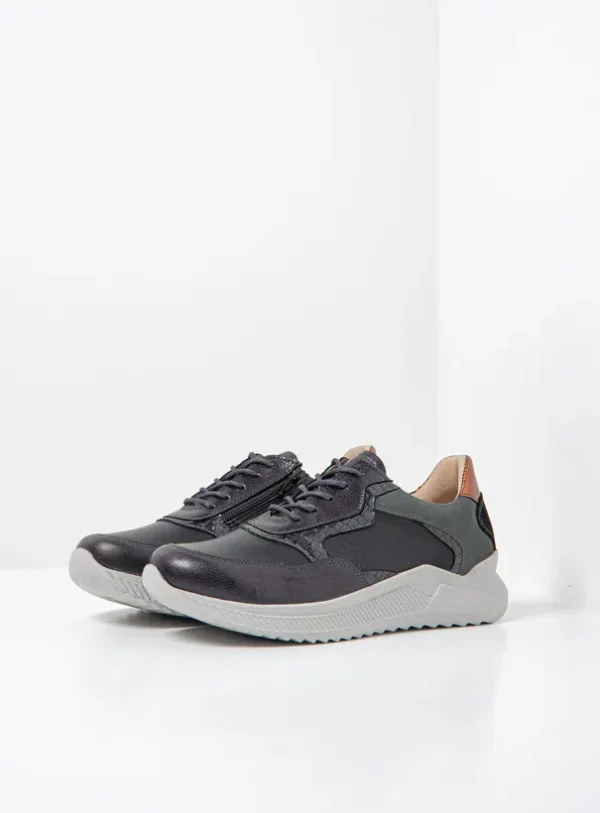 Wolky e-Way S2F - zwart stretch/leer combi Sneakers voor dames