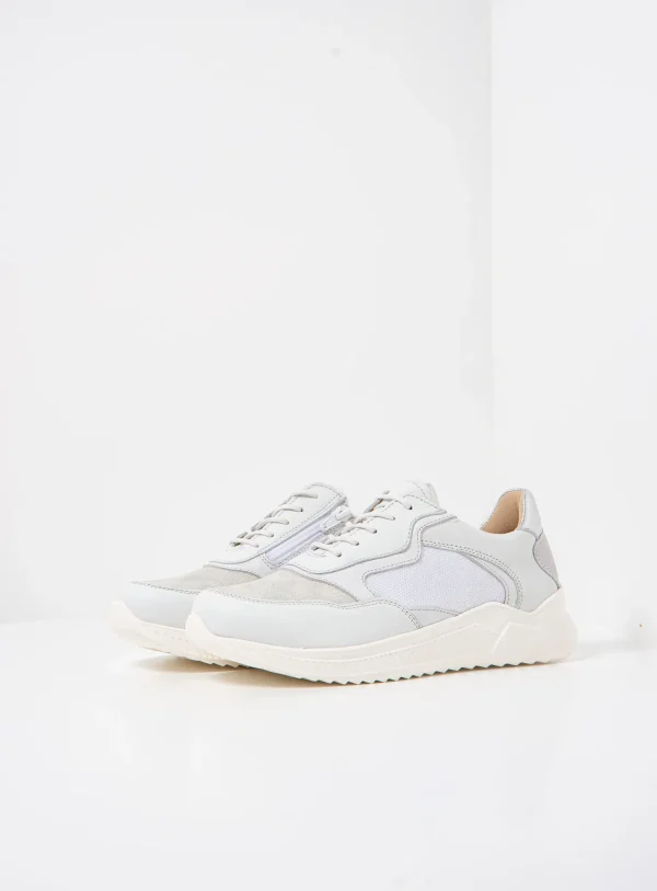 Wolky e-Way S2F - wit stretch/leer combi Sneakers voor dames