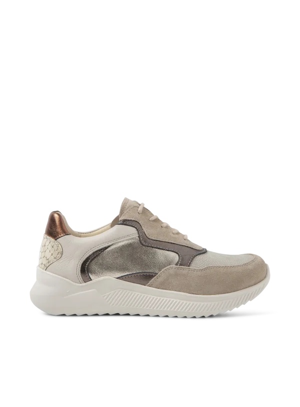 Wolky E-Way S2F - safari stretch/leer combi Sneakers voor dames