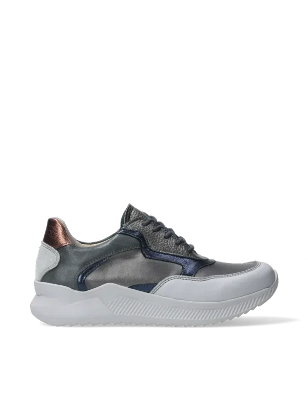 Wolky e-Way S2F - grijs stretch/leer combi Sneakers voor dames