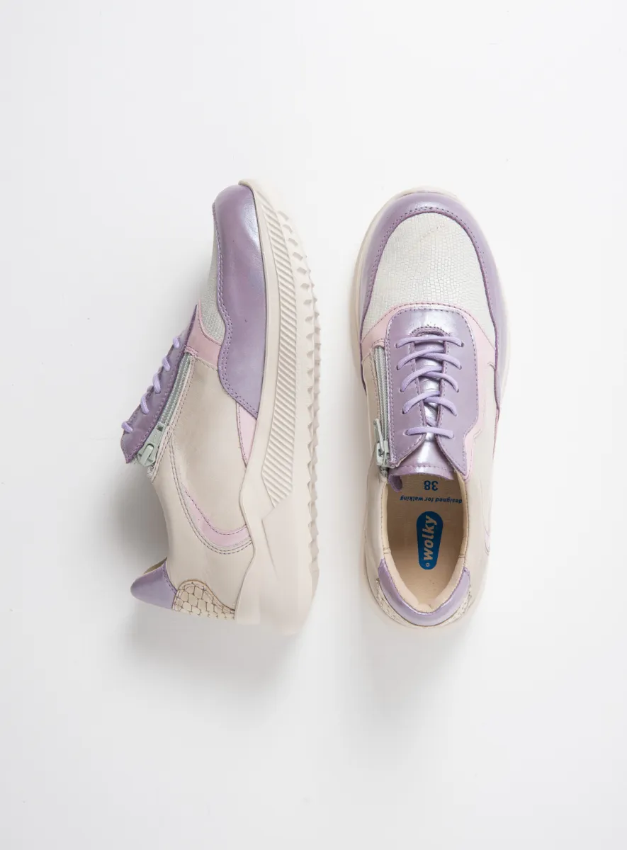 Wolky Sneakers 05825 e-Way S2F 90606 lavendel stretch/leer combi