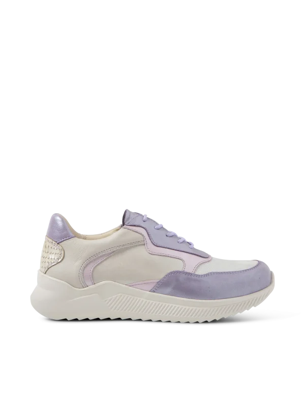 Wolky e-Way S2F - lavendel stretch/leer combi Sneakers voor dames