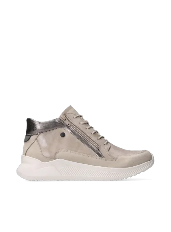 Wolky e-Push S2F - safari stretch/leer combi Hoge veterschoenen voor dames