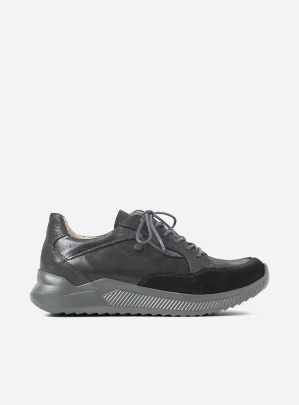 Wolky e-Move - zwart combi leer Sneakers voor dames