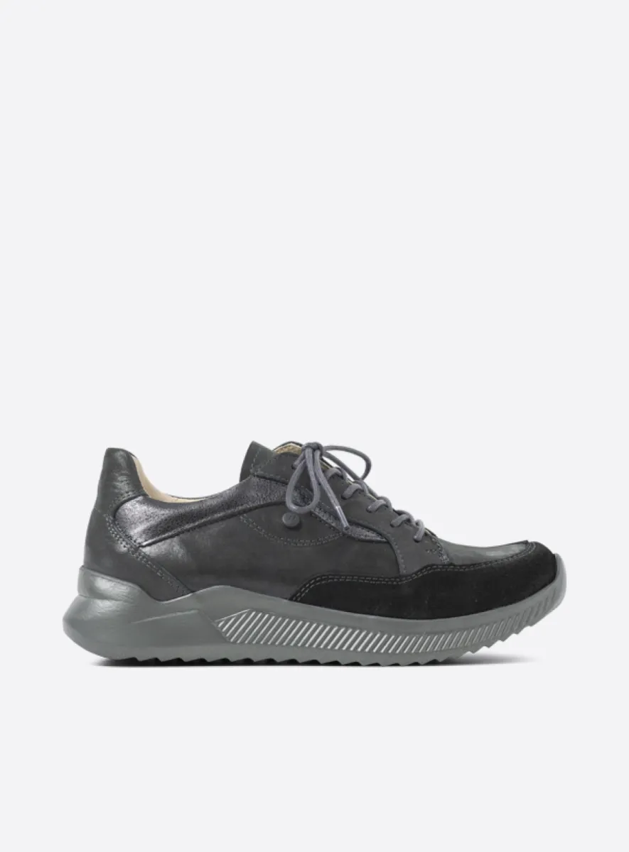 Wolky e-Move - zwart combi leer Comfort schoenen voor dames