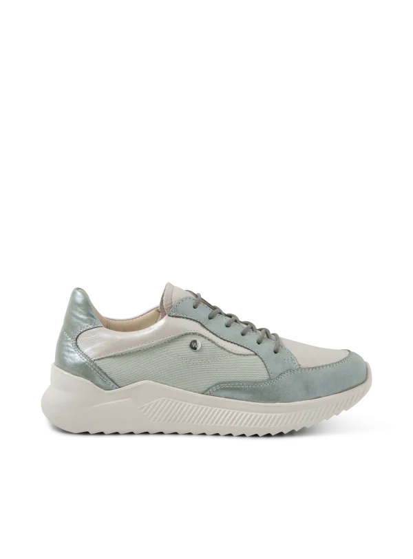 Wolky e-Move - saliegroen combi leer Sneakers voor dames