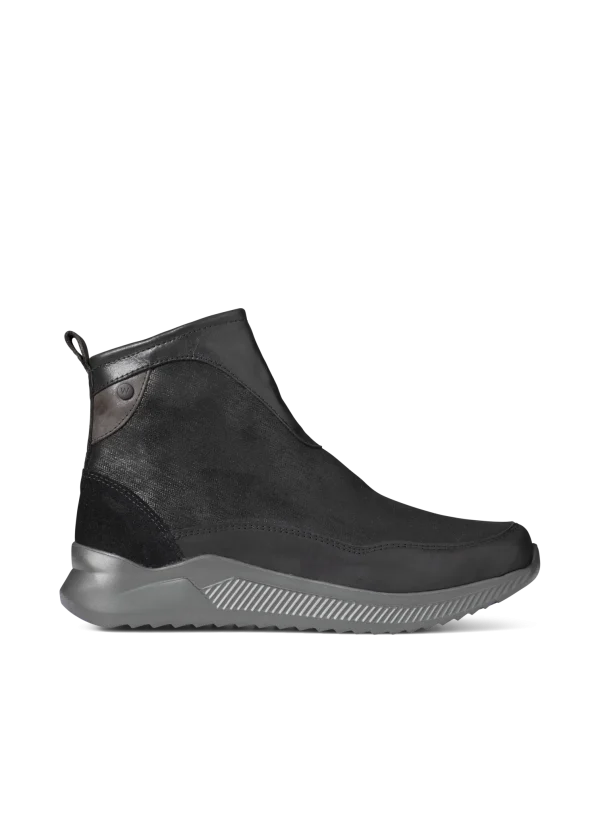 Wolky e-Stride S2F - zwart stretch/leer combi Sneakers voor dames