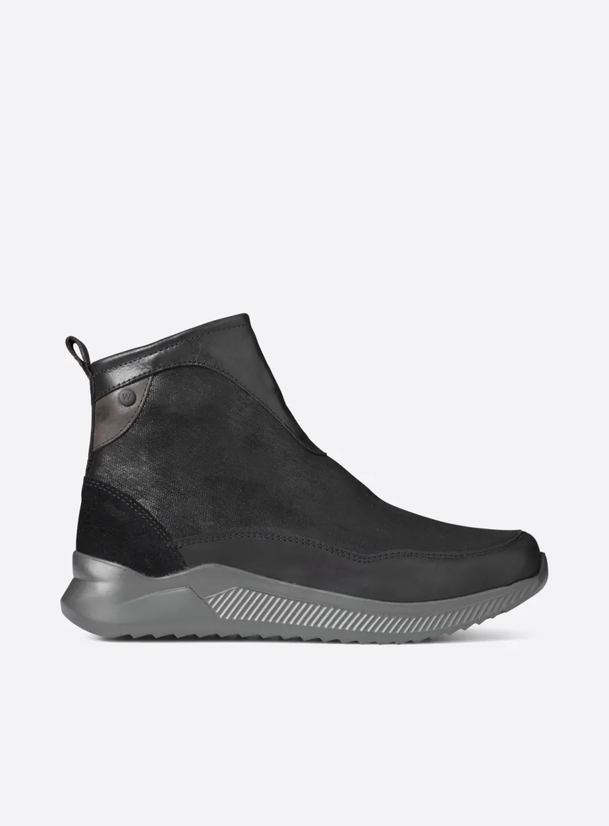 Wolky e-Stride S2F - zwart stretch/leer combi Sneakers voor dames