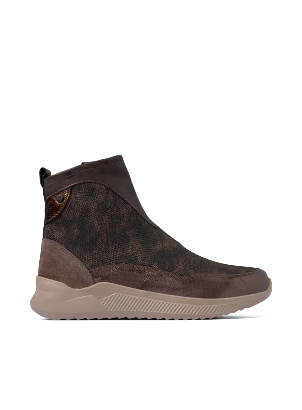 Wolky e-Stride S2F - brons metallic stretch/leer combi Sneakers voor dames