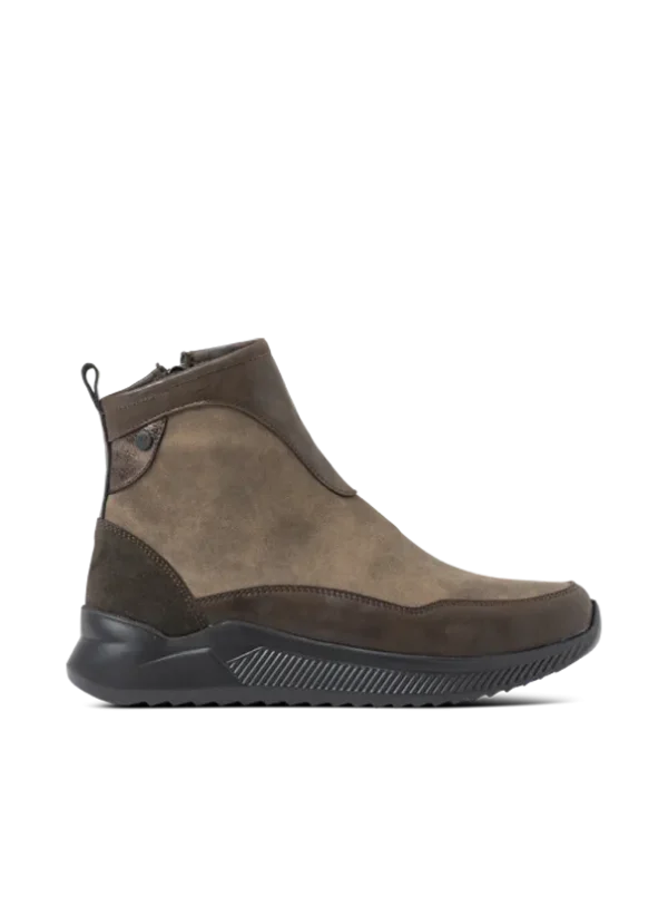 Wolky e-Stride S2F - bruin metallic stretch/leer combi Sneakers voor dames