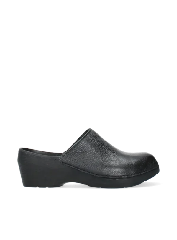 Wolky Multi Clog - zwart leer Klompen voor dames