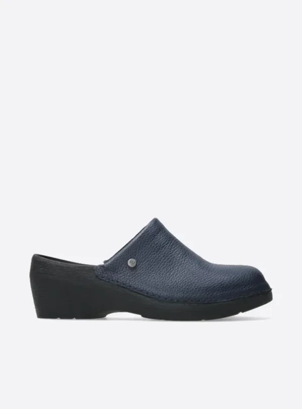 Wolky Multi Clog - blauw leer Klompen voor dames