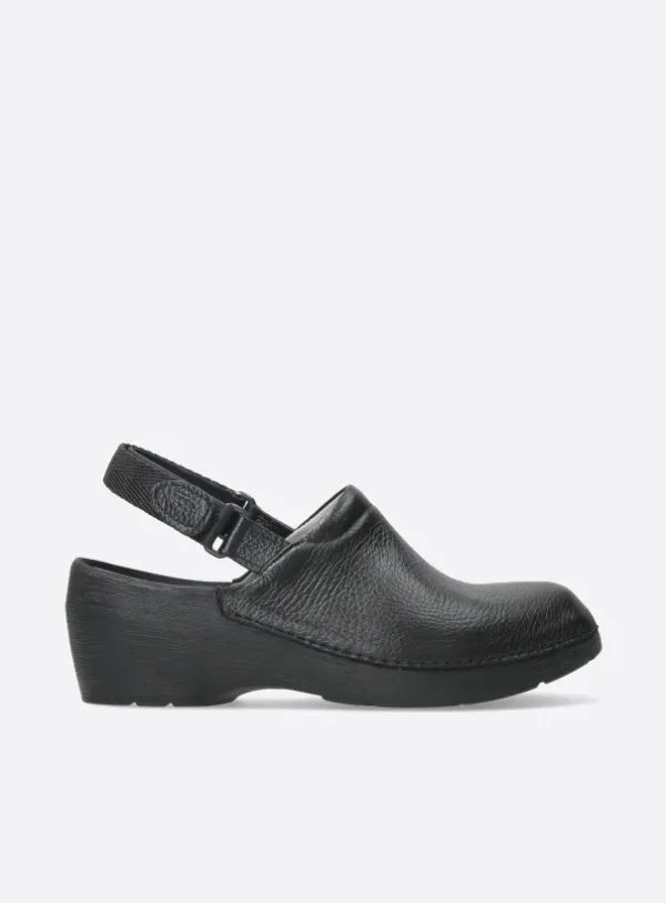 Wolky Multi Strap Clog - zwart leer Klompen voor dames
