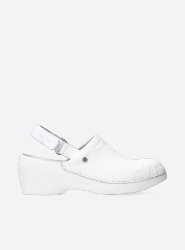 Wolky Multi Strap Clog - wit leer Klompen voor dames
