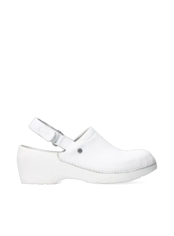 Wolky Multi Strap Clog - wit leer Klompen voor dames