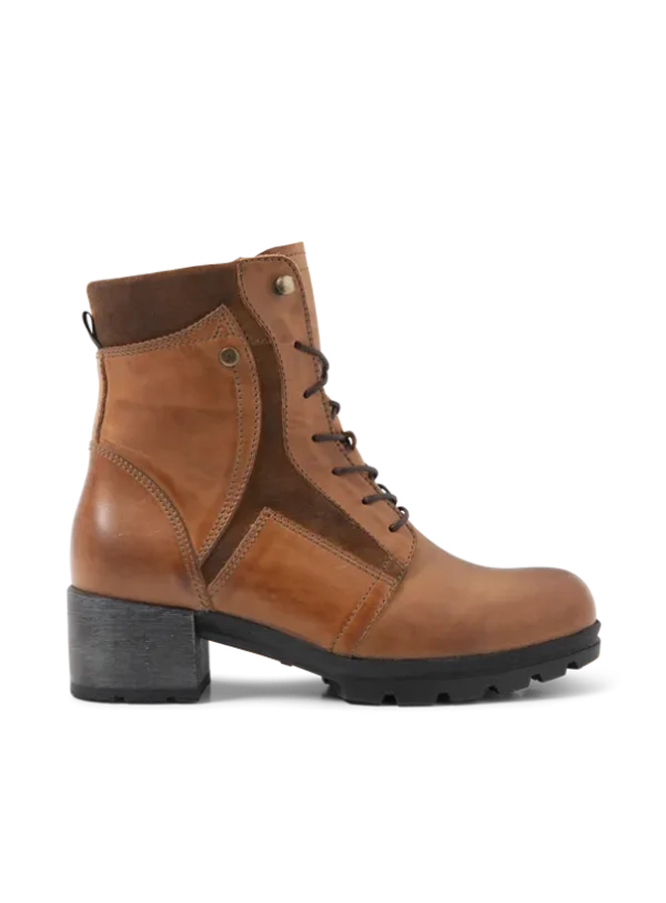 Wolky Dayton - cognac leer Biker boots voor dames