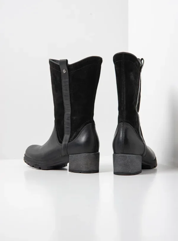 Wolky Boldwin - zwart leer Laarzen voor dames