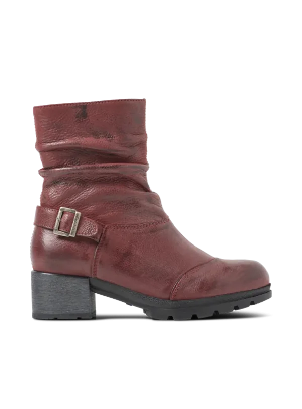 Wolky Troy - bordeauxrood nubuck Laarzen voor dames