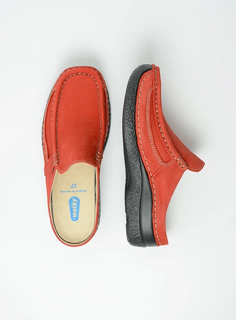 wolky extra comfort 06202 roll slide 11505 donkerrood nubuck top