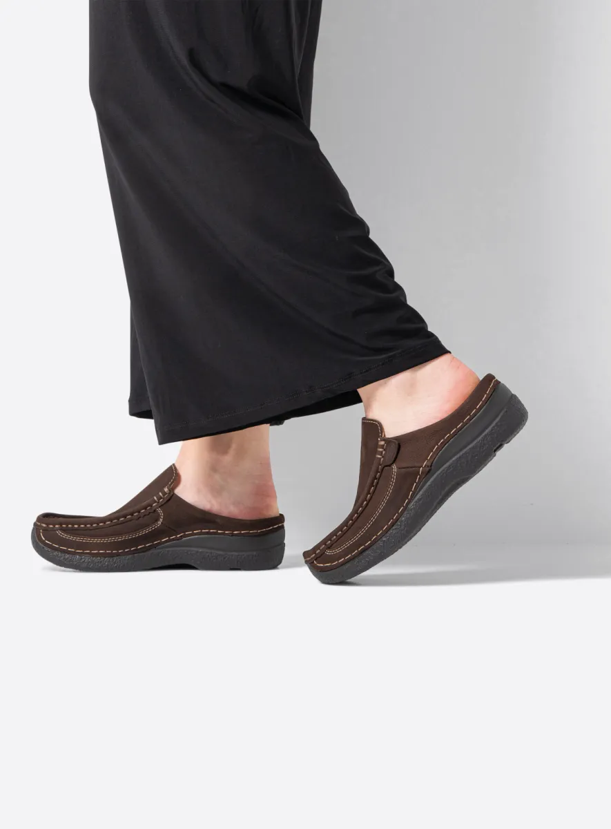 Wolky Klompen 06202 Roll Slide 13300 bruin nubuck