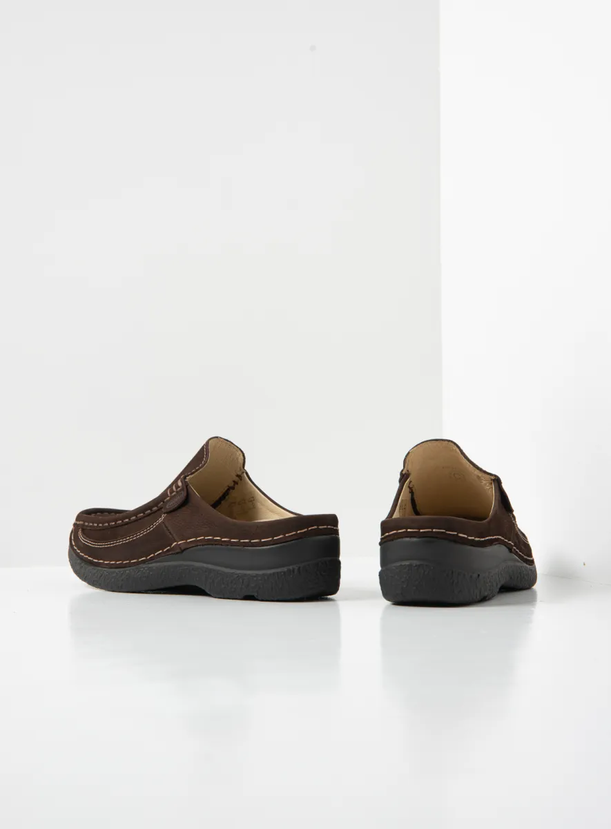 Wolky Klompen 06202 Roll Slide 13300 bruin nubuck
