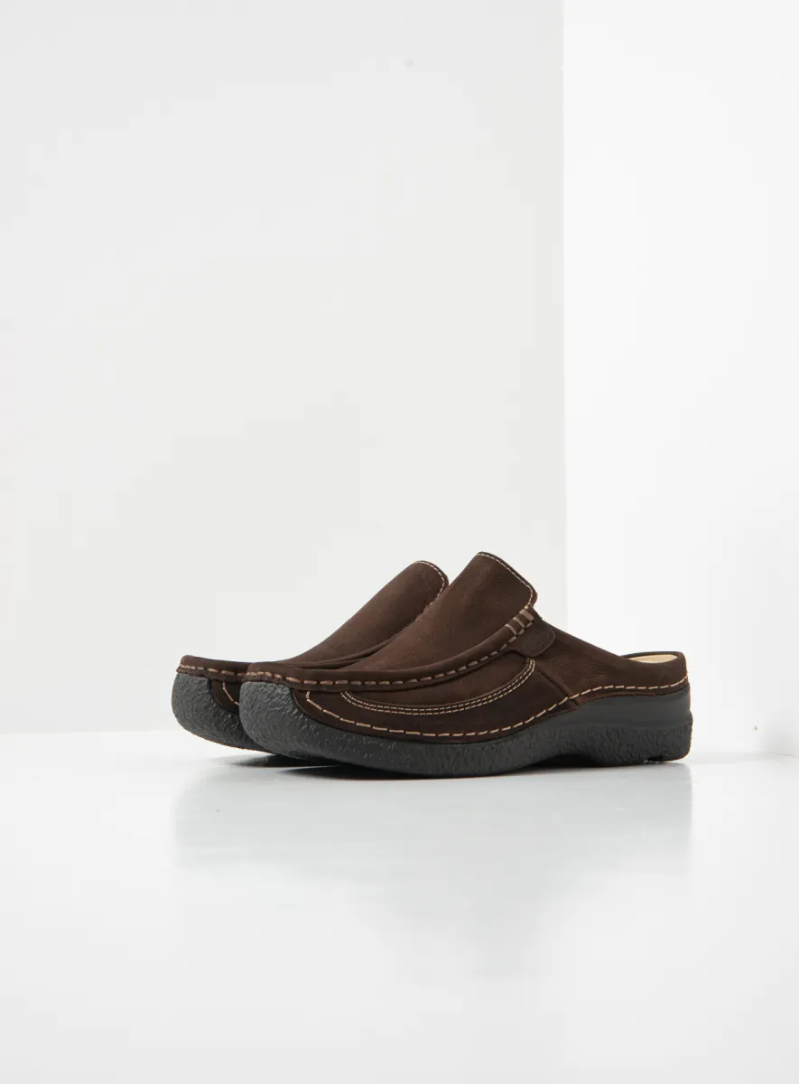 Wolky Klompen 06202 Roll Slide 13300 bruin nubuck