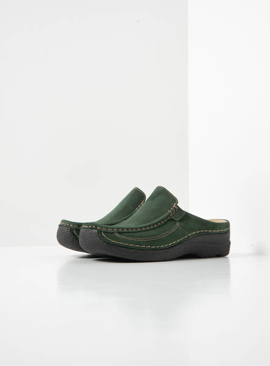 Wolky Klompen 06202 Roll Slide 13719 groen nubuck
